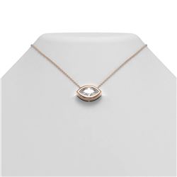 2 ctw Marquise Diamond Necklace 18K Rose Gold