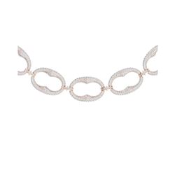 32 ctw Certified VS/SI Diamond Necklace 18K Rose Gold