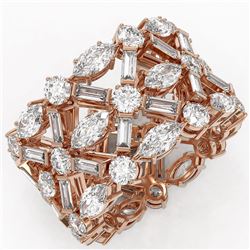 7.77 ctw Marquise Cut Diamond Designer Ring 18K Rose Gold