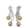 Image 2 : 8.06 ctw Diamond and Pearl Earrings 18K White Gold