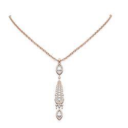 3 ctw Diamond Necklace 18K Rose Gold
