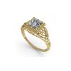 Image 2 : 1.0 ctw VS/SI Princess Diamond Engagement Ring 18K Yellow Gold