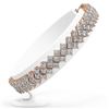 Image 2 : 16 ctw Princess Diamond Designer Bracelet 18K Rose Gold