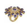 Image 1 : 11.74 ctw Sapphire & Diamond Ring 18K Yellow Gold