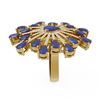 Image 2 : 11.74 ctw Sapphire & Diamond Ring 18K Yellow Gold