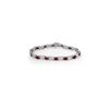 Image 1 : 8.55 ctw Ruby & Diamond Bracelet 14K White Gold