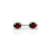 Image 2 : 16.33 ctw Garnet & Diamond Bracelet 14K White Gold