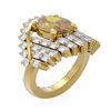 Image 1 : 9.48 ctw Canary Citrine & Diamond Ring 18K Yellow Gold