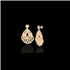 Image 2 : 3 ctw Micro Pave VS/SI Diamond Earrings Designer 18K Yellow Gold