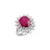 Image 1 : 7.21 ctw Ruby & Diamond Ring 18K White Gold