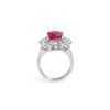 Image 2 : 7.21 ctw Ruby & Diamond Ring 18K White Gold