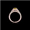 Image 2 : 1.7 ctw Certified SI/I Fancy Intense Yellow Diamond Ring 10K Rose Gold
