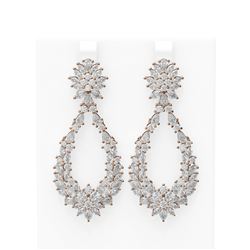 21.3 ctw Diamond Earrings 18K Rose Gold