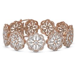 21 ctw Pear and Marquise Diamond Bracelet 18K Rose Gold