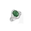Image 1 : 3.08 ctw Emerald & Diamond Ring 18K White Gold