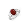 Image 1 : 2.22 ctw Ruby & Diamond Ring 18K White Gold