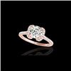 Image 2 : 1.33 ctw Certified Diamond Solitaire Halo Ring 10K Rose Gold