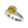 Image 1 : 2.50 ctw Certified Intense Yellow SI Diamond Solitaire Ring 10K White Gold