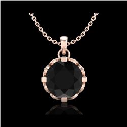 1.5 ctw Fancy Black Diamond Art Deco Stud Necklace 18K Rose Gold