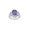 Image 1 : 4.25 ctw Tanzanite & Diamond Ring 10K White Gold