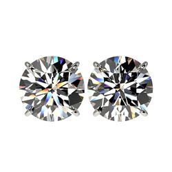 5 ctw Certified Diamond Stud Earrings 10K White Gold