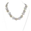 Image 1 : 18 ctw Diamond and Pearl Necklace 18K White Gold