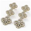 Image 1 : 9.12 ctw Pear Cut Diamond Designer Earrings 18K Yellow Gold