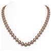 Image 1 : 21.69 ctw Cushion Cut Diamond Micro Pave Necklace 18K Rose Gold
