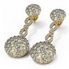 Image 1 : 12.68 ctw Diamond Designer Earrings 18K Yellow Gold