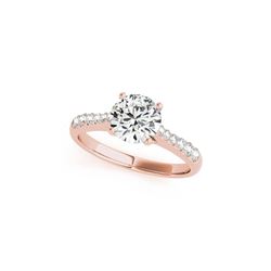 0.75 ctw Certified VS/SI Diamond Ring 18K Rose Gold