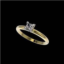 .50 ctw Certified VS/SI Quality Princess Diamond Ring 10K Yellow Gold