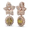 Image 2 : 7.49 ctw Canary Citrine & Diamond Earrings 18K Rose Gold