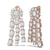 Image 2 : 12.28 ctw Diamond Earrings 18K Rose Gold