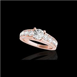 2.55 ctw Certified Diamond Solitaire Ring 10K Rose Gold