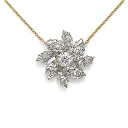 3.5 ctw Marquise Diamond Designer Necklace 18K Yellow Gold