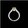 Image 2 : 1.5 ctw Certified SI/I Fancy Intense Yellow Diamond Ring 10K White Gold