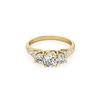 Image 1 : 0.75 ctw VS/SI Diamond 3 Stone Ring 18K Yellow Gold