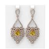 Image 1 : 9.66 ctw Canary Citrine & Diamond Earrings 18K Rose Gold