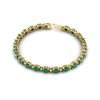 Image 2 : 30.8 ctw Emerald & VS/SI Diamond Eternity Bracelet 10K Yellow Gold