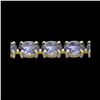 Image 1 : 24 ctw Tanzanite Eternity Designer Bracelet 14K Yellow Gold