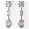 Image 2 : 3.5 ctw Oval Cut Diamond Designer Earrings 18K Rose Gold