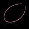 Image 2 : 55.5.0 ctw Ruby & VS/SI Certified Diamond Eternity Necklace 10K White Gold