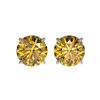 Image 1 : 2.04 ctw Certified Intense Yellow Diamond Stud Earrings 10K White Gold
