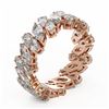 Image 2 : 7.04 ctw Marquise and Pear Cut Diamond Eternity Ring 18K Rose Gold
