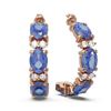 Image 2 : 8.97 ctw Tanzanite & Diamond Earrings 18K Rose Gold