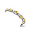 Image 2 : 18.3 ctw Canary Citrine & VS Diamond Bracelet 18K White Gold