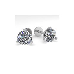 1.53 ctw Certified VS/SI Diamond Stud Earrings 18K White Gold