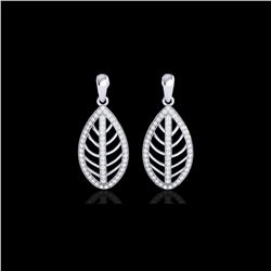 2 ctw Micro Pave VS/SI Diamond Designer Earrings 18K White Gold