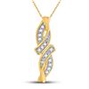 Image 1 : 10kt Yellow Gold Round Diamond Bypass Infinity Pendant .02 Cttw
