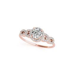 1.33 ctw Certified VS/SI Diamond Ring 18K Rose Gold
